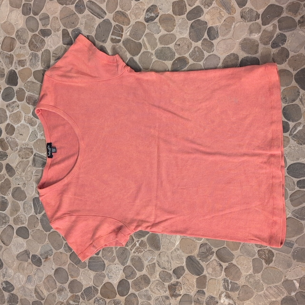 Woman SPLENDID Pink Crew Neck   Top Shirt